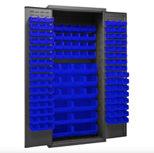 Load image into Gallery viewer, Durham 2500-138B-5295 Cabinet, 16 Gauge, 138 Blue Bins, 36 X 24 X 84