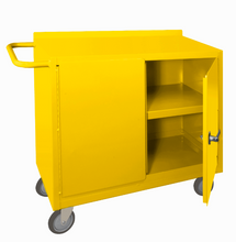 Load image into Gallery viewer, Durham 2210-50 Spill Control/Ppe Cart, 1 Shelf, Yellow, 42-1/8 X 18-1/4 X 36-3/8