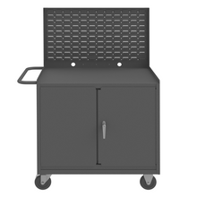 Load image into Gallery viewer, Durham 3112-32B-LU-5PO-95 Mobile Workstation, 32 Bins And Cabinet, 24-3/8 X 42-3/8 X 58