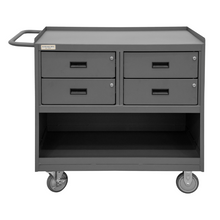 Load image into Gallery viewer, Durham 3120-95 Mobile Bench Cabinet, 4 Drawers, No Doors, 24-1/4 X 42-1/8 X 36-3/8