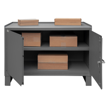 Load image into Gallery viewer, Durham 3403NVSLF-95 Stationary Workstation, 1 Shelf, 2 Doors, Leveling Feet, 48-1/8 X 24-1/4 X 36-3/16