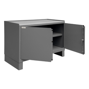 Durham 3403NVSLF-95 Stationary Workstation, 1 Shelf, 2 Doors, Leveling Feet, 48-1/8 X 24-1/4 X 36-3/16