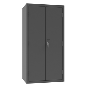 Durham 3501524RDR-1795 Cabinet, 14 Gauge, 4 Drawer, 2 Shelves, 12 Door Shelves, 52 Red Bins, 36 X 24 X 72