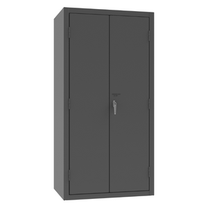 Durham 3501524RDR-95 Cabinet, 14 Gauge, 4 Drawer, 2 Shelves, 12 Door Shelves, 52 Yellow Bins, 36 X 24 X 72