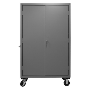 Durham 3502M-BLP-4S-95 Mobile Cabinet, 14 Gauge, 5 Shelves, 48 X 24 X 81