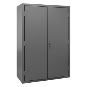 Durham 3502-138-3S-5295 Cabinet, 14 Gauge, 3 Shelves, 138 Blue Bins, 48 X 24 X 72