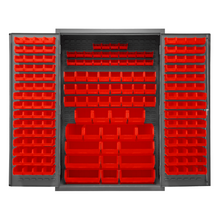 Load image into Gallery viewer, Durham 3502-186-1795 Cabinet, 14 Gauge, 186 Red Bins, 48 X 24 X 72