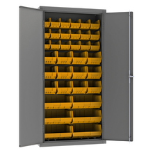 Load image into Gallery viewer, Durham 3602-BLP-36-95 Cabinet, 14 Gauge, 36 Yellow Bins, 36 X 18 X 72