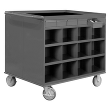 Load image into Gallery viewer, Durham 662-95 2 Sided Stock Cart, 12 Bin Openings, 12 Drawers, 34 X 24 X 34