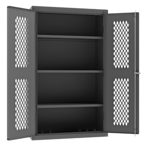 Durham EMDC-361860-95 Ventilated Shelves Cabinet, 14 Gauge, 3 Shelves, 36 X 18 X 60