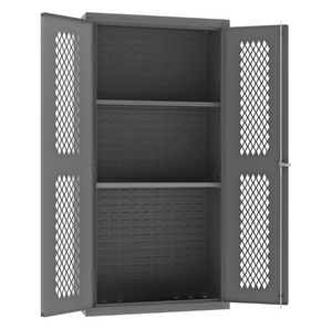 Durham EMDC-361872-2S-95 Ventilated Shelves Cabinet, 14 Gauge, 2 Shelves, 36 X 18 X 72