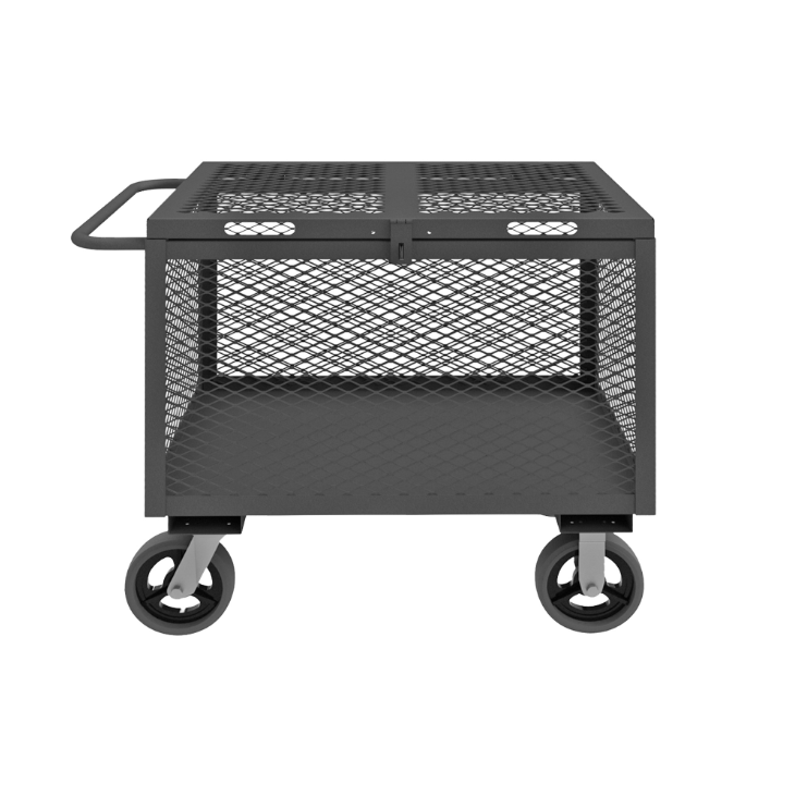 Durham 4STHC-EX-3048-6MR-95 4 Sided Mesh Box Truck, Hinged Cover, 48 X 30