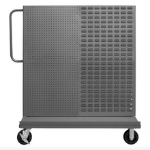 Load image into Gallery viewer, Durham AF-3048-PBLP-BS-95 A-Frame Truck, Double Sided, 1/2 Pegboard &amp; 1/2 Louvered Panels, Gray, 30 X 54-1/2 X 57