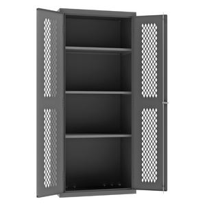 Durham EMDC-362484-95 Ventilated Shelves Cabinet, 14 Gauge, 3 Shelves, 36 X 24 X 84