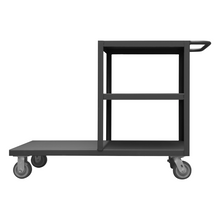 Load image into Gallery viewer, Durham EPT3S24485PU95 Platform Truck, 3 Sided, 1200 Lbs. Capacity, 24 X 24, 48 Bottom Shelf