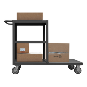 Durham EPT3S30605PU95 Platform Truck, 3 Sided, 1200 Lbs. Capacity, 30 X 30, 60 Bottom Shelf