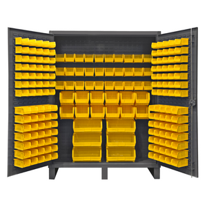 Durham HDC60-198-95 Cabinet, 12 Gauge, 198 Yellow Bins, 60 X 24 X 78