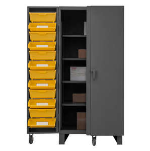 Durham HDC36-DC24TB4S95 Cabinet, 12 Gauge, 4 Shelves, 24 Tilt Bins, 36 X 36 X 78