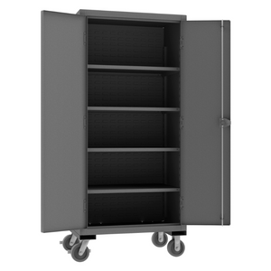 Durham HDCM36-4S-95 Mobile Cabinet, 12 Gauge, 4 Shelves, 36 X 24 X 81