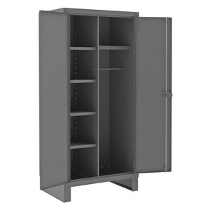 Durham HDWC243678-5S95 Wardrobe Cabinet, 5 Shelves, Hanger Bar, 36 X 24 X 78