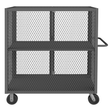 Load image into Gallery viewer, Durham HTL-2448-DD-1AS-95 Mesh Truck, 1 Adjustable Shelf, 24 X 48, 2000 Lbs. Capacity