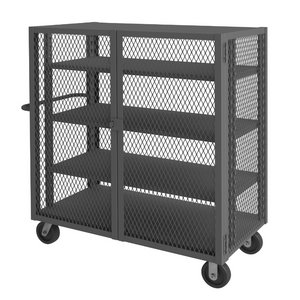 Durham HTL-2448-DD-3AS-95 Mesh Truck, 3 Adjustable Shelves, 24 X 48, 2000 Lbs. Capacity