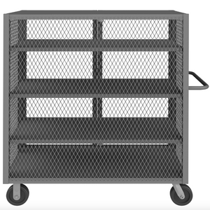 Durham HTL-2448-DD-3AS-95 Mesh Truck, 3 Adjustable Shelves, 24 X 48, 2000 Lbs. Capacity