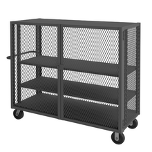 Load image into Gallery viewer, Durham HTL-2460-DD-2AS-95 Mesh Truck, 2 Adjustable Shelves, 24 X 60, 2000 Lbs. Capacity