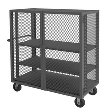 Load image into Gallery viewer, Durham HTL-3048-DD-2AS-95 Mesh Truck, 2 Adjustable Shelves, 30 X 48, 2000 Lbs. Capacity