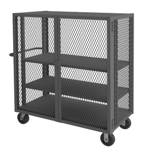 Durham HTL-3048-DD-3AS-95 Mesh Truck, 3 Adjustable Shelves, 30 X 48, 2000 Lbs. Capacity