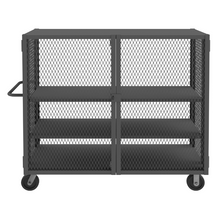 Load image into Gallery viewer, Durham HTL-3060-DD-2AS-95 Mesh Truck, 2 Adjustable Shelves, 30 X 60, 2000 Lbs. Capacity