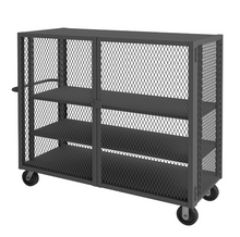 Load image into Gallery viewer, Durham HTL-3060-DD-2AS-95 Mesh Truck, 2 Adjustable Shelves, 30 X 60, 2000 Lbs. Capacity