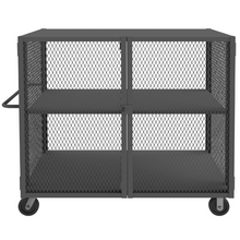 Load image into Gallery viewer, Durham HTL-3672-DD-1AS-95 Mesh Truck, 1 Adjustable Shelf, 36 X 72, 2000 Lbs. Capacity