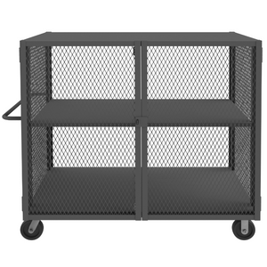 Durham HTL-3672-DD-1AS-95 Mesh Truck, 1 Adjustable Shelf, 36 X 72, 2000 Lbs. Capacity