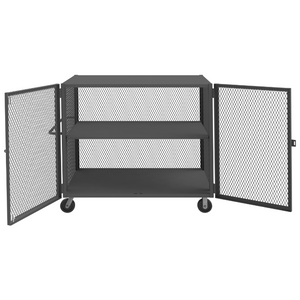 Durham HTL-3672-DD-1AS-95 Mesh Truck, 1 Adjustable Shelf, 36 X 72, 2000 Lbs. Capacity