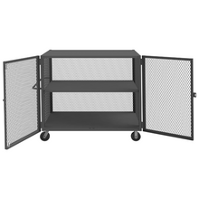 Load image into Gallery viewer, Durham HTL-3660-DD-1AS-95 Mesh Truck, 1 Adjustable Shelf, 36 X 60, 2000 Lbs. Capacity