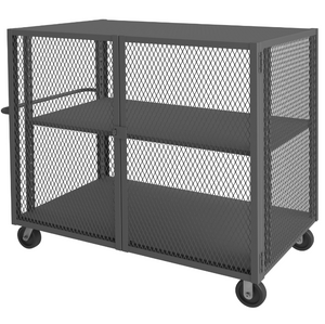 Durham HTL-3660-DD-1AS-95 Mesh Truck, 1 Adjustable Shelf, 36 X 60, 2000 Lbs. Capacity