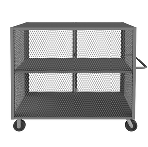 Durham HTL-3660-DD-1AS-95 Mesh Truck, 1 Adjustable Shelf, 36 X 60, 2000 Lbs. Capacity