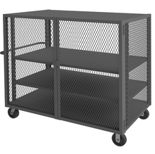 Load image into Gallery viewer, Durham HTL-3660-DD-2AS-95 Mesh Truck, 2 Adjustable Shelves, 36 X 60, 2000 Lbs. Capacity