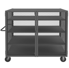 Load image into Gallery viewer, Durham HTL-3660-DD-3AS-95 Mesh Truck, 3 Adjustable Shelves, 36 X 60, 2000 Lbs. Capacity