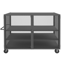 Load image into Gallery viewer, Durham HTL-3672-DD-2AS-95 Mesh Truck, 3 Adjustable Shelves, 36 X 72, 2000 Lbs. Capacity