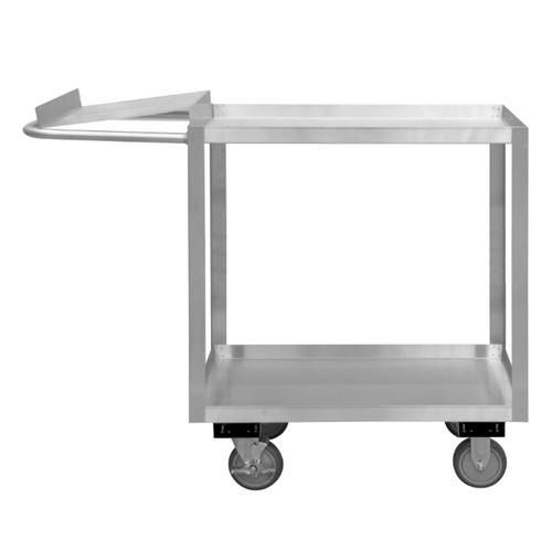 Durham SOPC1618302ALU5PU Stainless Order Picking Cart, 2 Shelves, 18-1/8 X 45 X 39