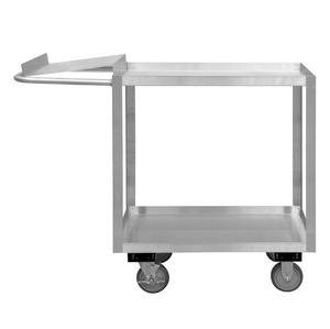 Durham SOPC1618302ALU5PU Stainless Order Picking Cart, 2 Shelves, 18-1/8 X 45 X 39