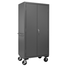 Load image into Gallery viewer, Durham 3501M-BLP-30-5295 Mobile Cabinet, 14 Gauge, 30 Blue Bins, 36 X 24 X 81