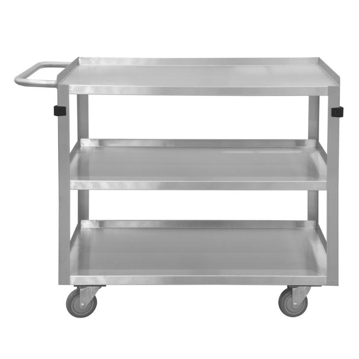 Durham SRSC12016243FLD4PU Stainless Steel Stock Cart, 3 Shelves, 17 X 30-7/16 X 34