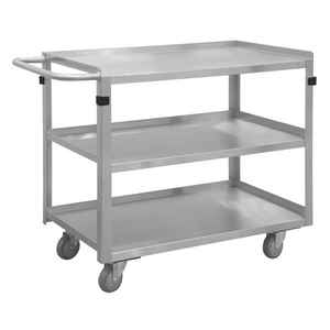 Durham SRSC12016243FLD4PU Stainless Steel Stock Cart, 3 Shelves, 17 X 30-7/16 X 34