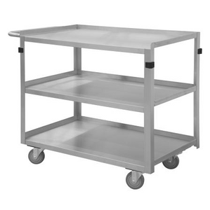 Durham SRSC12016243FLD4PU Stainless Steel Stock Cart, 3 Shelves, 17 X 30-7/16 X 34