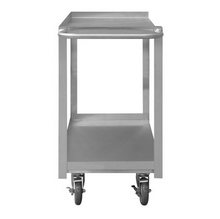 Load image into Gallery viewer, Durham SRSC1618242FLD5PU Stainless Steel Stock Cart, 2 Shelves, 18-1/8 X 30 X 35