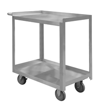 Load image into Gallery viewer, Durham SRSC1618242FLD5PU Stainless Steel Stock Cart, 2 Shelves, 18-1/8 X 30 X 35