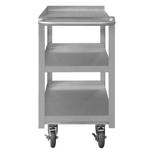 Load image into Gallery viewer, Durham SRSC1618303FLD5PU Stainless Steel Stock Cart, 3 Shelves, 18-1/8 X 36 X 35